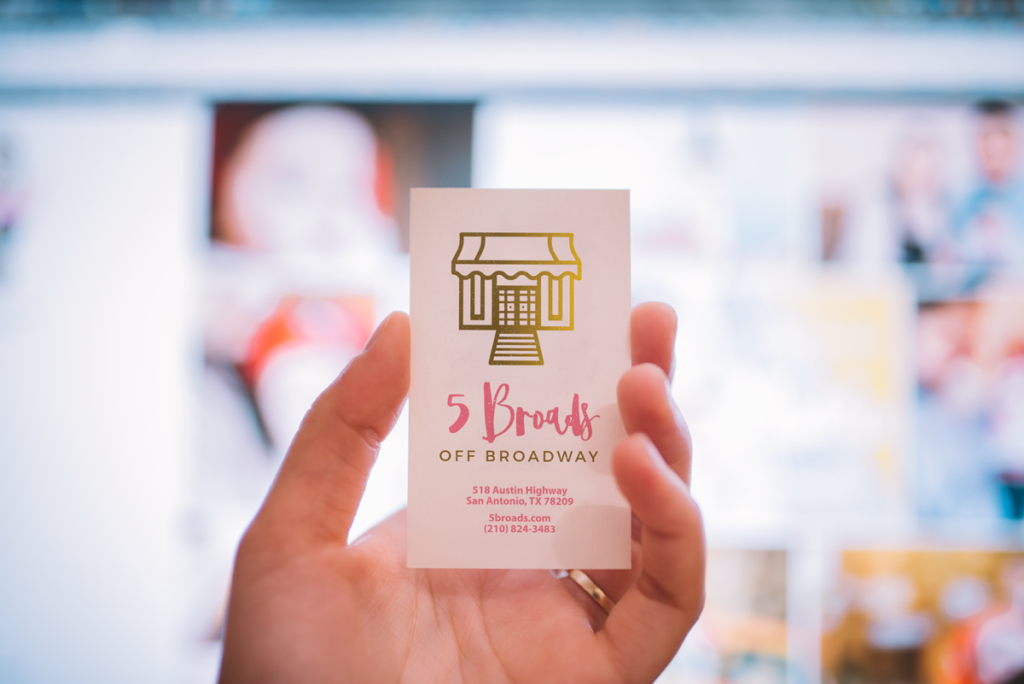 5 Broads Off Broadway Logo and Business Card